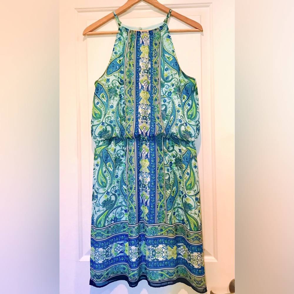 Sleeveless Paisley Print Summer Dress